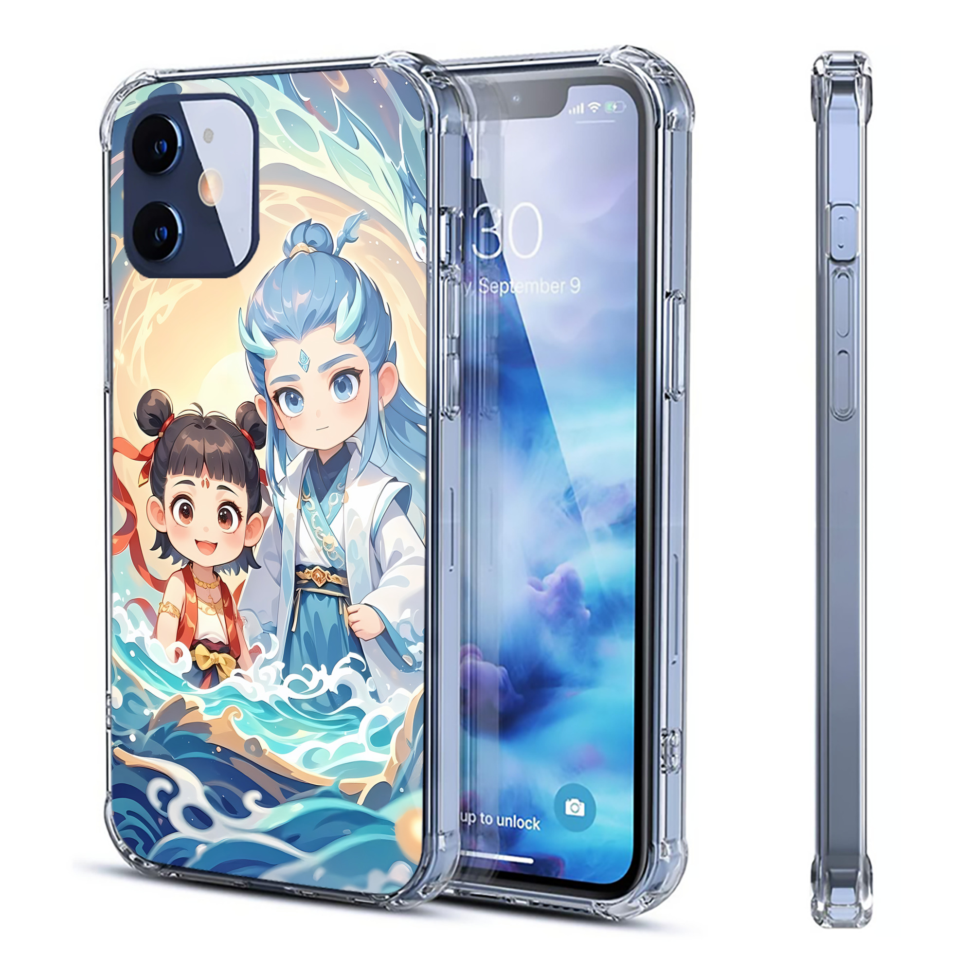 （画像用） Ne Zha 2 ナタ 魔童の大暴れ 【iPhone 12シリーズ対応】透明スマホケース（クリアソフトケース）